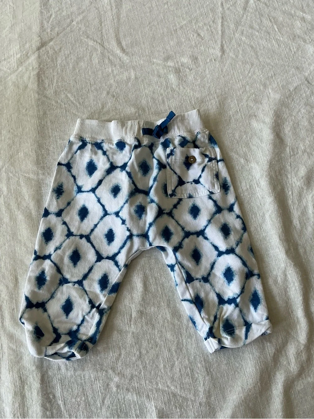 Blue Patterned Baby Diaper Cover Pants